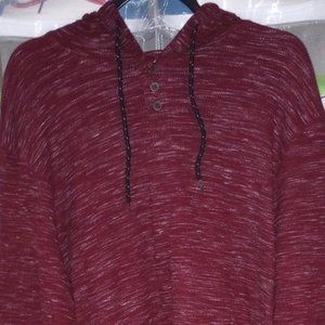 SOFT BUTTON UP HOODDY/SWEATER XL
